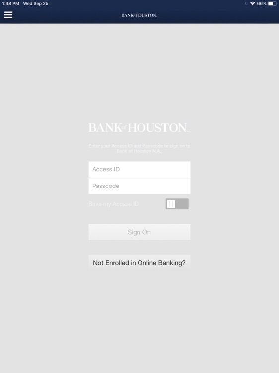 Bank of Houston for iPad