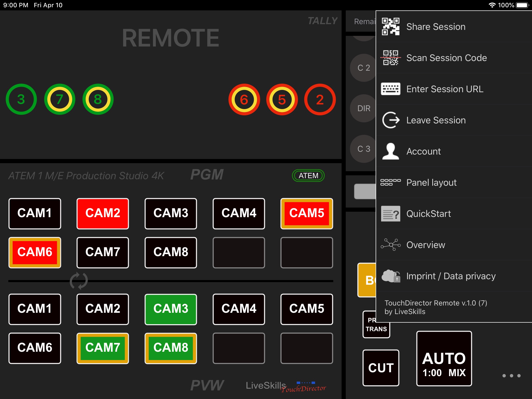TouchDirector Remote screenshot 2
