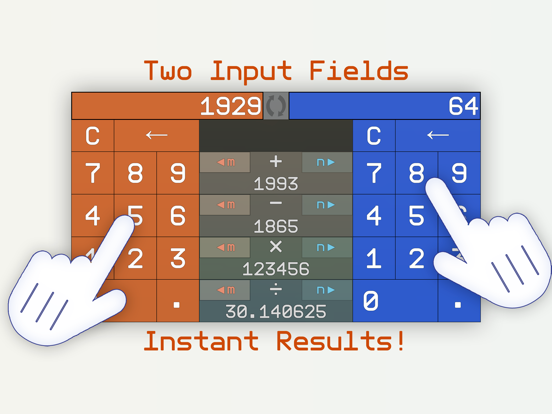 Screenshot #4 pour Fast Calc - dual keypad