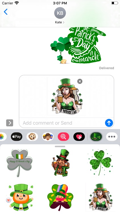 Hi St. Patrick's Day Stickers