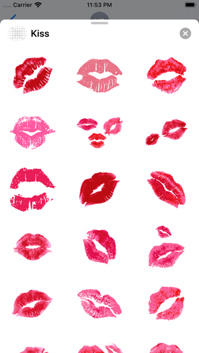Naughty Lips Kiss Marks Emojis screenshot 3