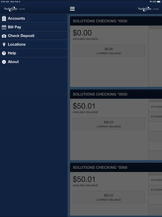 Bancorp Solutions for iPad