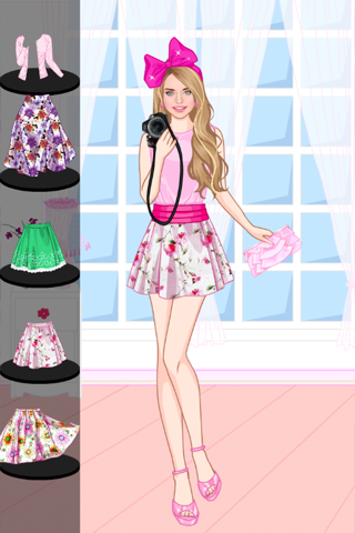 Floral summer dress up game - náhled
