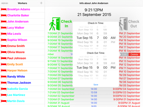 Work Check-Ins - Time Sheet screenshot 3
