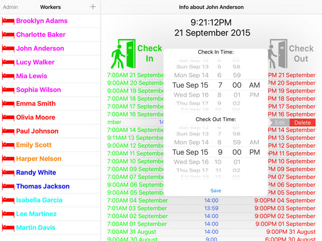 Work Check-Ins - Time Sheet(圖3)-速報App