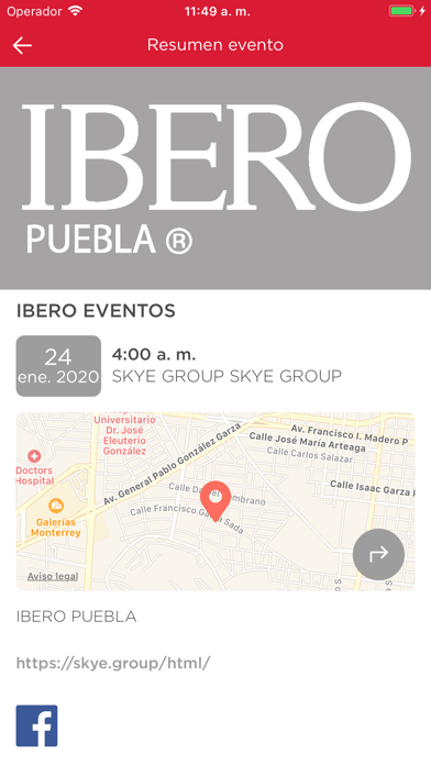 How to cancel & delete IBERO PUEBLA Eventos from iphone & ipad 3