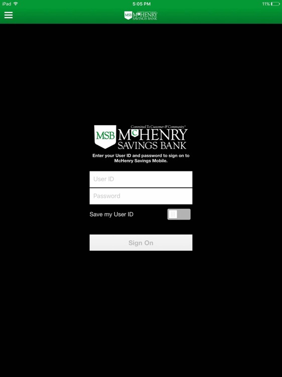 McHenry Savings Bank for iPad