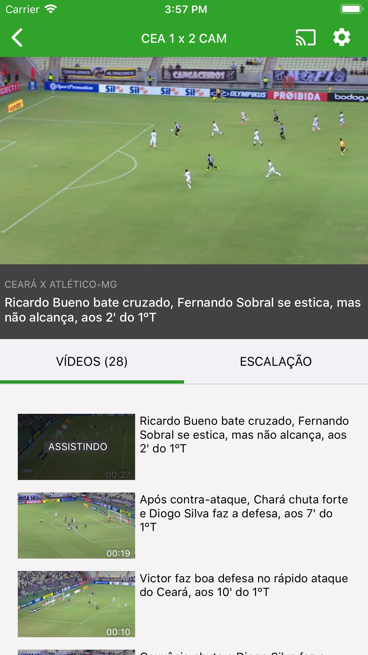 Screenshot do app Premiere