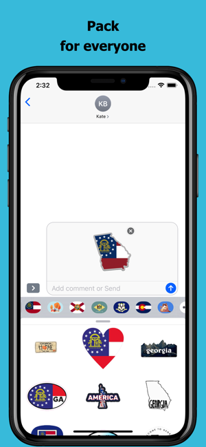 Georgia emojis - USA stickers(圖4)-速報App