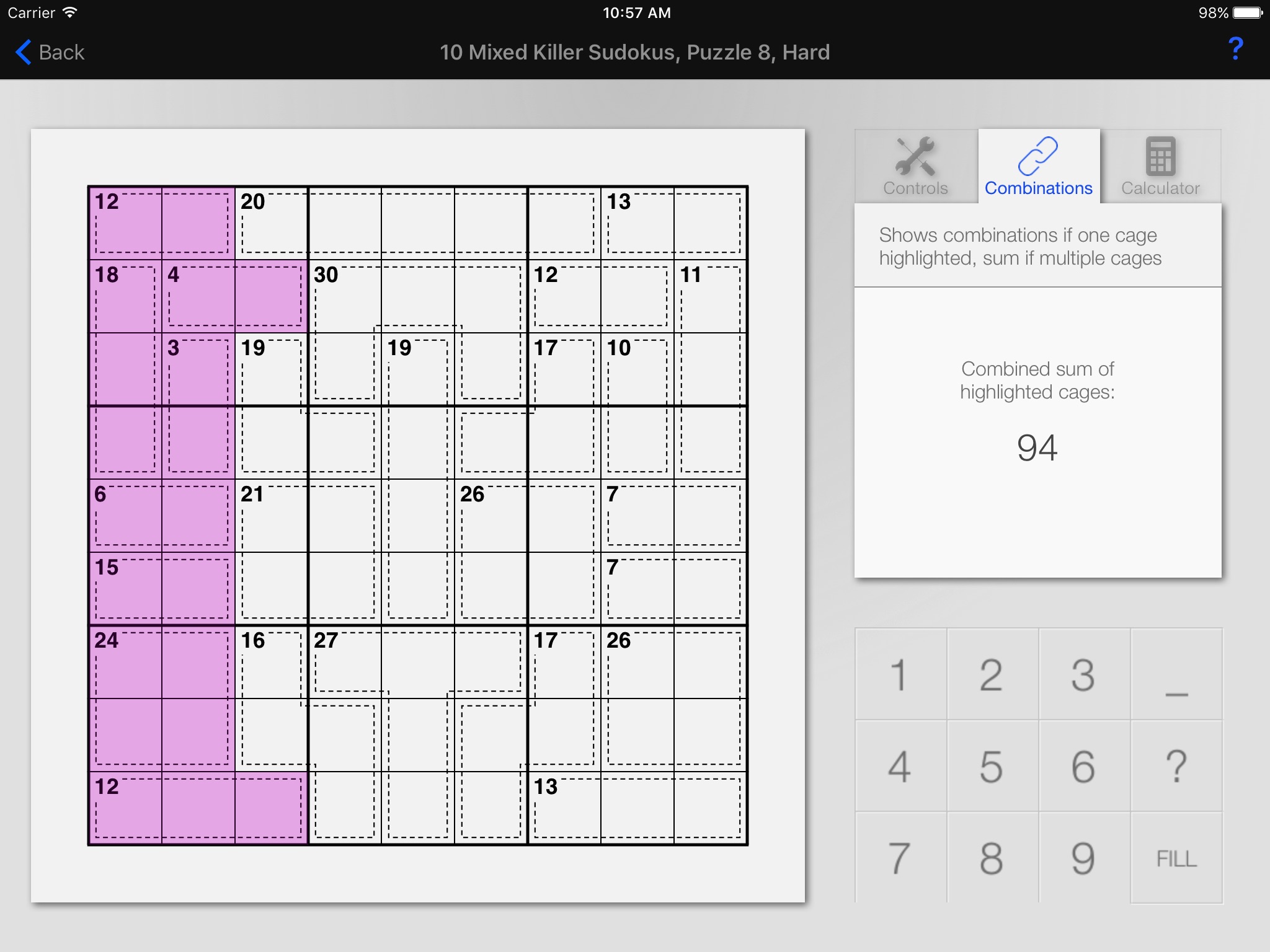 Killer Sudoku + screenshot 3