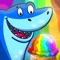 Ice Cream Mixer: Shark Games is a game where the sun is trying to help the hungry sharks reach the ice cream found throughout the various islands