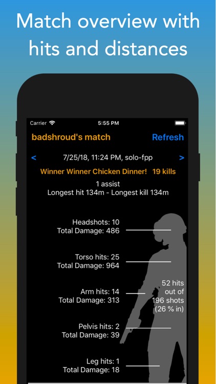 BattleStats for PUBG matches screenshot-0