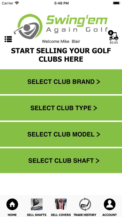 Swing'em Again Golf Sell Clubs