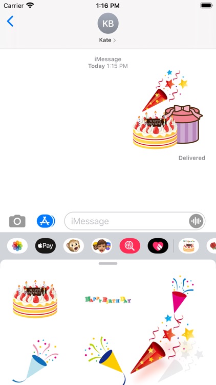 Birthday celebration sticker screenshot-3