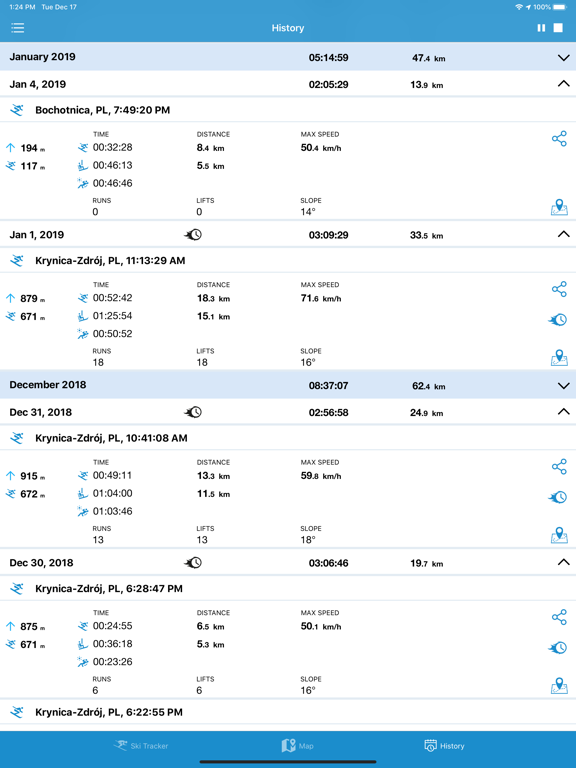 EXA Ski Tracker screenshot 3