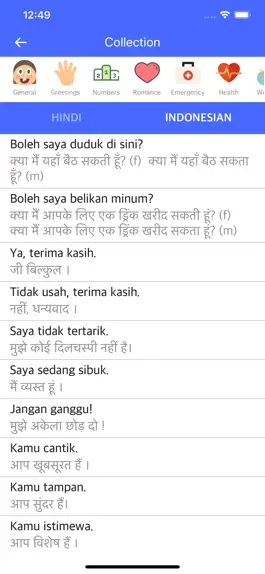 Game screenshot Hindi Indonesian Dictionary apk