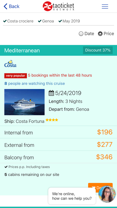 Ticketcosta - Cruises screenshot 2