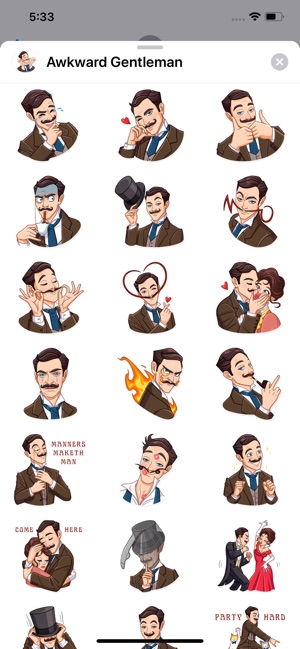 Awkward Gentleman Sticker Pack(圖1)-速報App