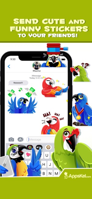 Macaw Parrot Emojis Stickers(圖4)-速報App