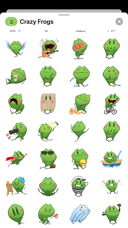 Crazy Frog Sticker Emoticons