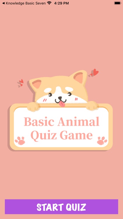 Basic Animal Quiz Game