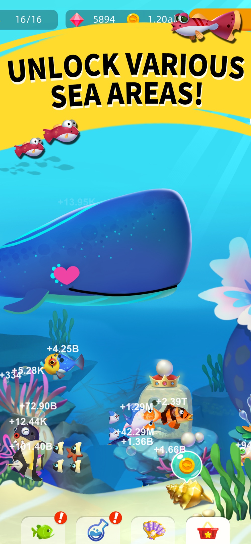 Idle Fish Tycoon Cheat Codes