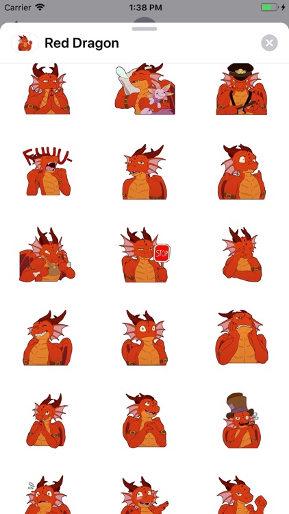 Red Dragon Sticker Pack
