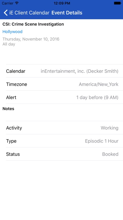 iE Client Calendar