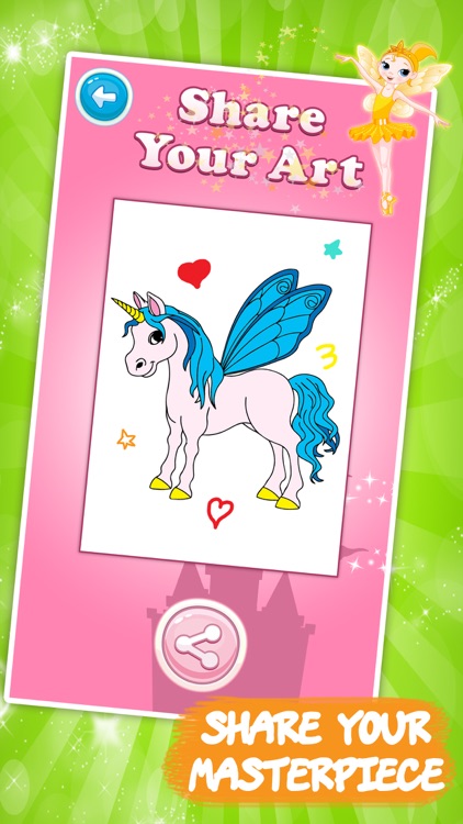 Coloring book Unicorn & Horses screenshot-4