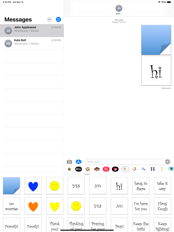reveal message stickers