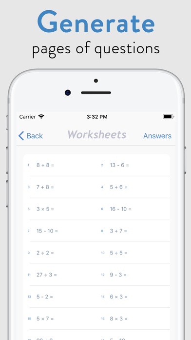 Paper Math: Print Worksheets screenshot 3