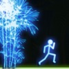Running neon man