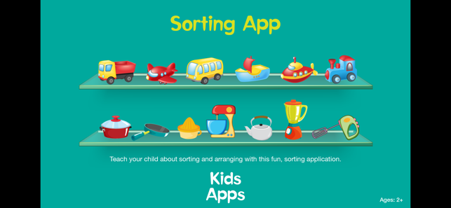 Sorting app for toddlers