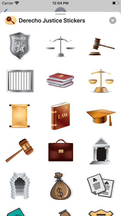 Derecho Justice Stickers