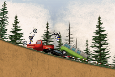 Stickman Downhill - Motocross - náhled