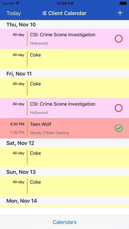 iE Client Calendar