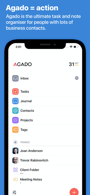 Agado: Contacts, Notes & Tasks