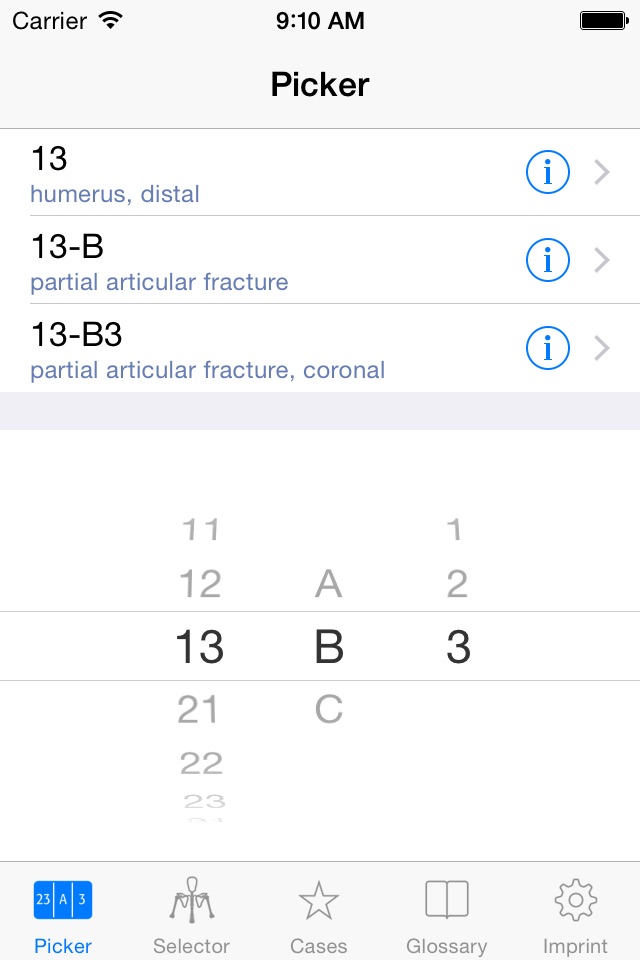 AO/OTA Fracture Classification screenshot 3