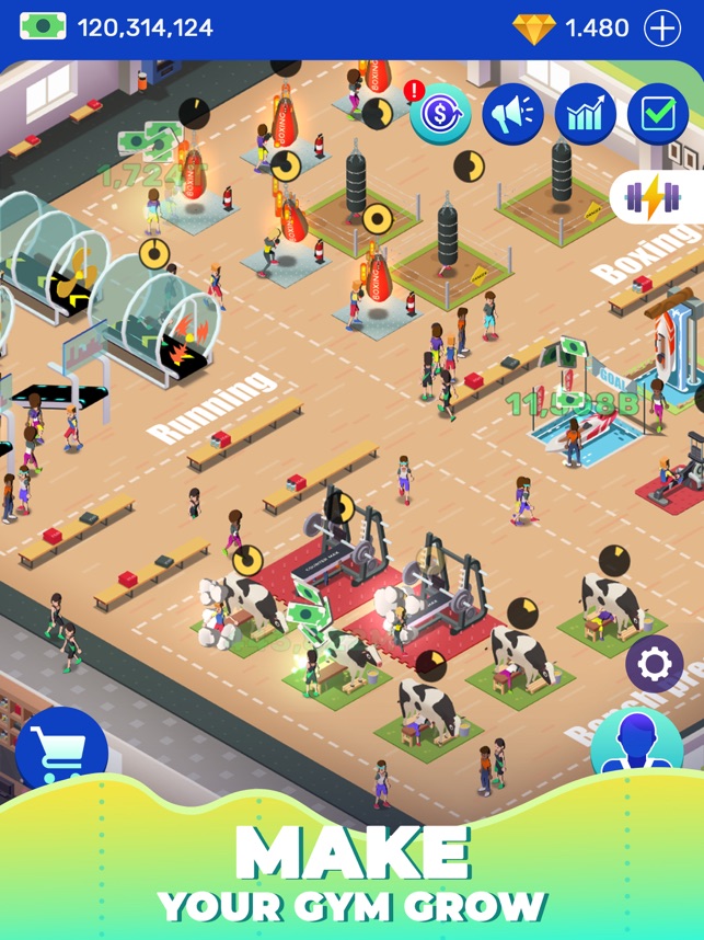 Idle Fitness Gym Tycoon Game On The App Store - roblox games gym tycoon