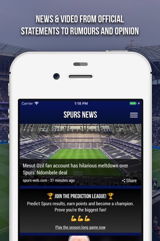 Spurs News App - náhled