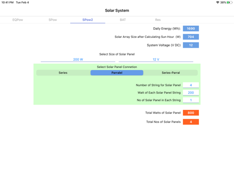 PV Calculator - off grid - náhled