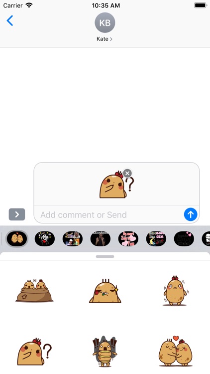 Cute Couple Potato Stickers