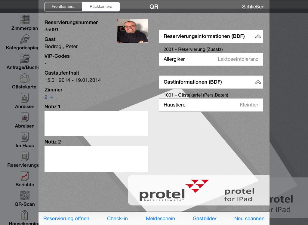 protel for iPad screenshot 2