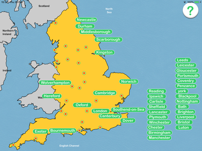 England Cities Map Quiz(圖2)-速報App