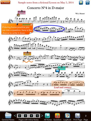 Music Lesson Note-Pad screenshot 2