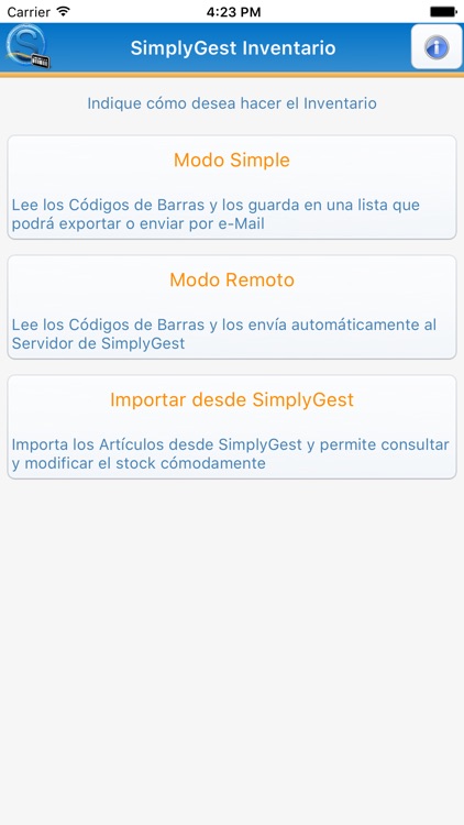 SimplyGest Inventario Móvil