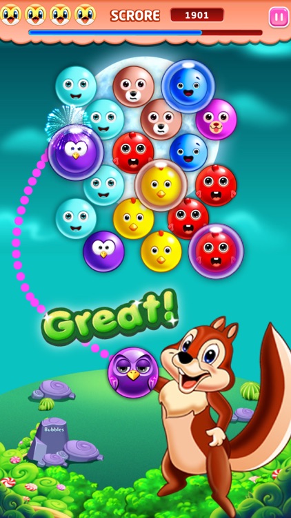 Bubble Shooter Squirrel Game