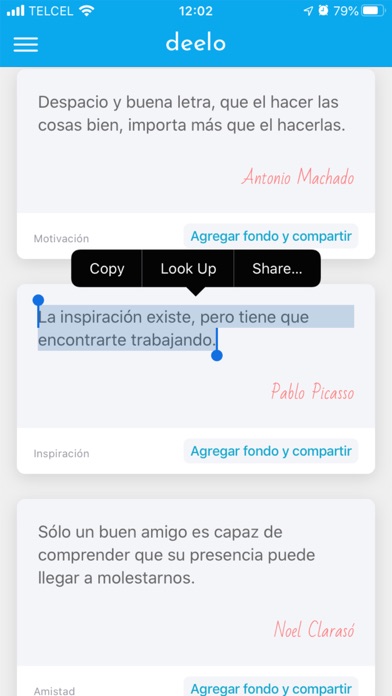 Deelo - App de frases screenshot 2