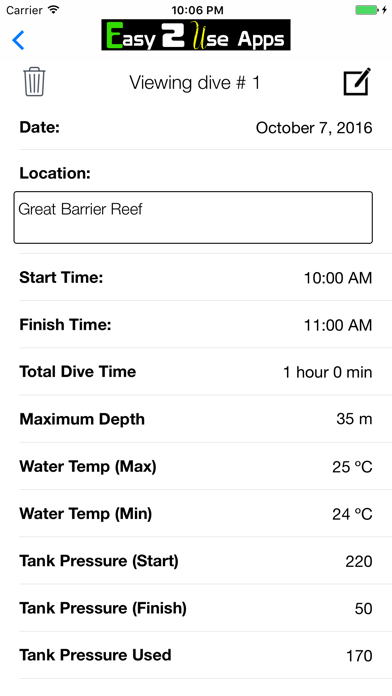 Screenshot #2 pour Dive Logbook (Journal)