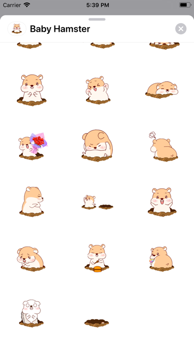 Baby Hamster Animated Stickers screenshot 2